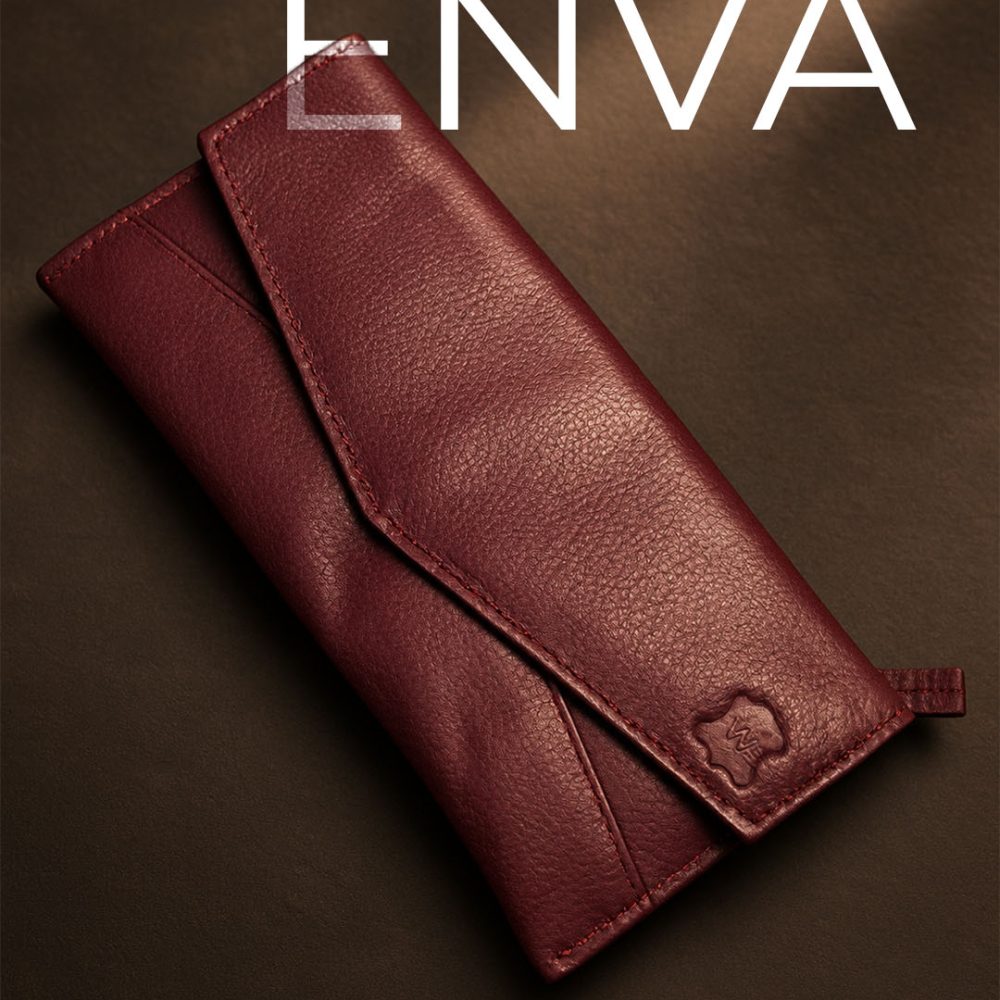 ENVA - Maroon Nappa Leather Purse